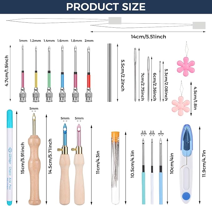29 Pcs Punch Needle Embroidery Kit, Complete Set - Image 2