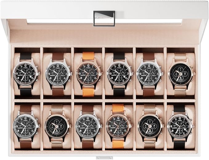 ProCase Watch Box Organizer, 12 Slot Watch Display Case by ProCase