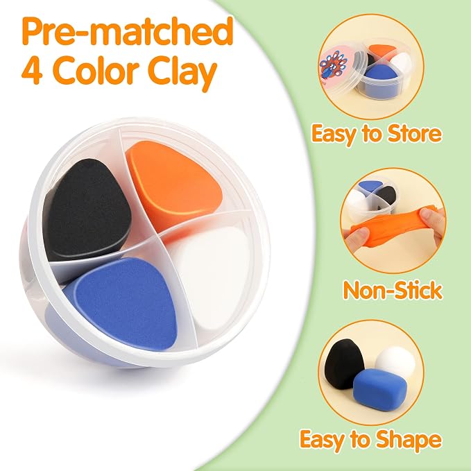 Air Dry Clay Kit for Kids, 12 Animals Modeling Clay for Kids, Molding Clay - Image 4