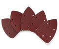 50pcs Mouse Sander Sandpaper Assortment Kit, 5 Hole Detail Sander Sandpaper Palm Sander Paper Mouse Sanding Pads Hook and Loop Sanding Sheets - 40/80/120/180/240 Grit