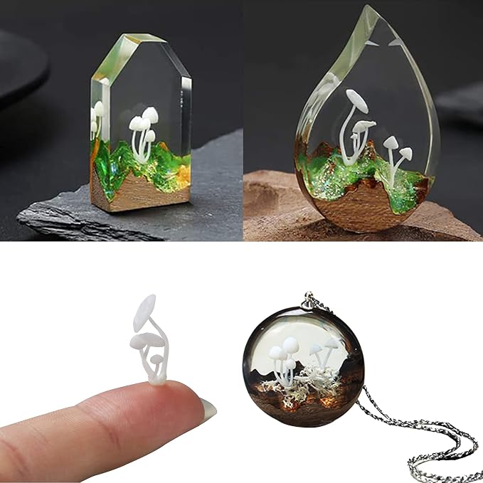 Woohome 11 PCS Jewelry Making Supplies Resin Mould, Mini Mushroom Casting Moulds - Image 5