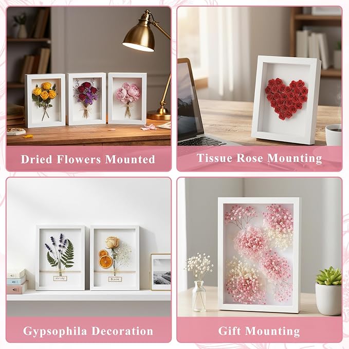 8 Pcs Shadow Box Frame, 4 x 6 Inch 3D Shadow Boxes Display Cases 1.2in Depth - Image 7