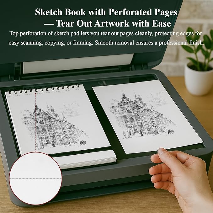 Ankkol Spiral Sketchbook 5x7, Small Sketch Book Hard Cover -100 Sheets - Image 5