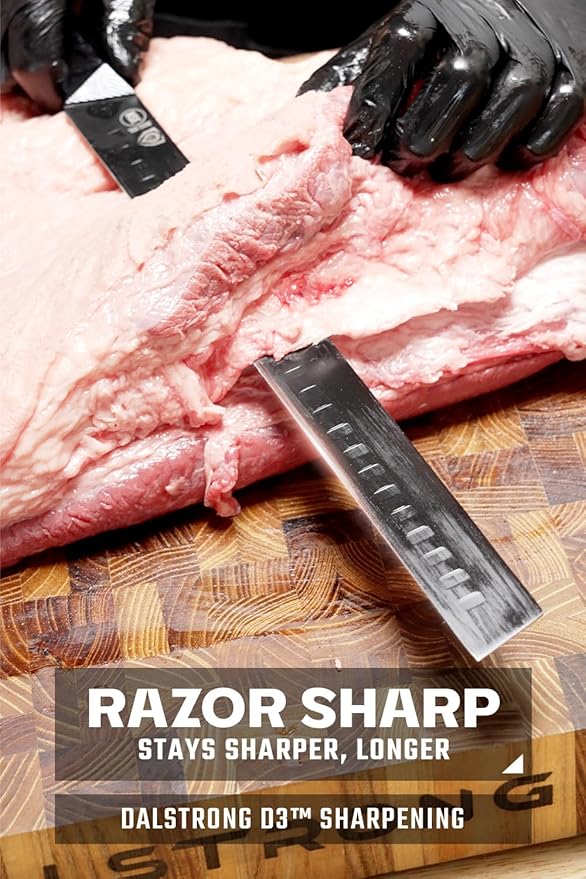 Dalstrong Slicing Knife - 14 inch - Shadow Black Series - Black Titanium Nitride Coated - High Carbon - 7CR17MOV-X Vacuum Treated Steel Carving Knife - Sheath - Kitchen Knife Slicer - NSF Certified