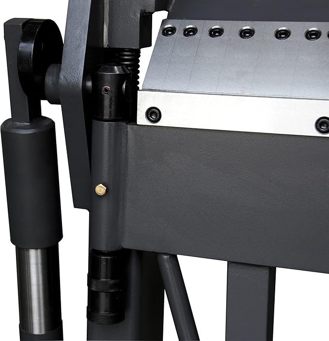 KAKA INDUSTRIAL Pan and Box Brake, 40-Inch Sheet Metal Brake Machine with Fingers, 12-Gauge Mild Steel Capacity Box and Pan Brake with Foot Clamp PBB-4012
