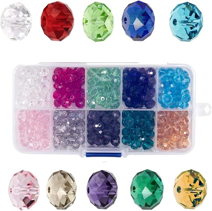 Bingcute 8mm Wholesale Briolette Crystal Glass Beads by Bingcute