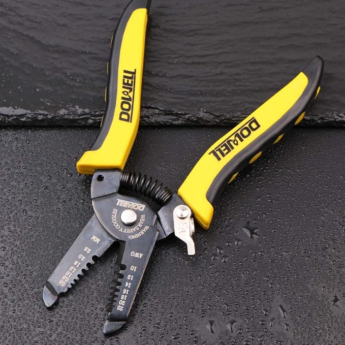 DOWELL 10-22 AWG Wire Stripping Tool Wire Stripper Cutter Pliers Tool Multi-Function Hand Tool for Electrician 2-Piece