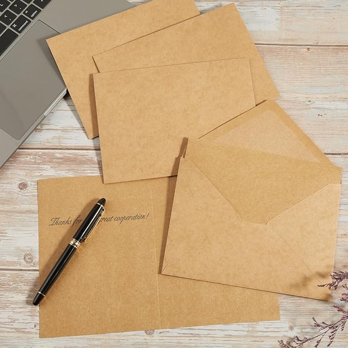 50 Pack Kraft Paper A7 Envelopes - Image 6