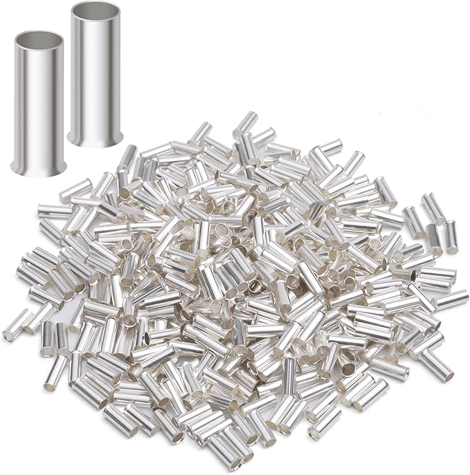 XHF 1000 PCS AWG 22/0.5mm² Non Insulated Wire Ferrules Crimper Plier Insulated Crimp Pin Terminal Cord End Terminals
