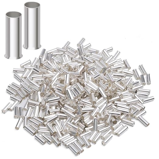 XHF 1000 PCS AWG 18/1.0mm² Non Insulated Wire Ferrules Crimper Plier Insulated Crimp Pin Terminal Cord End Terminals