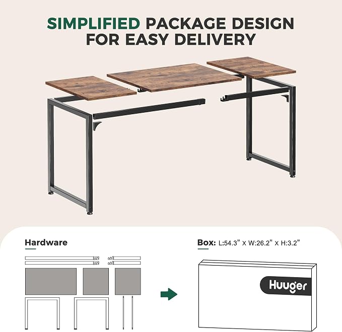 Huuger Computer Desk, 70 Inch Office Desk, Gaming Desk - Image 8