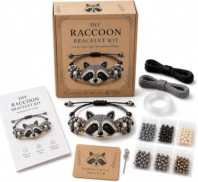 DIY Beaded Bracelet Making Kit, Beginner-Friendly Beaded Bracelet Animal Making by Unknown