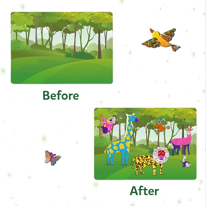 Skillmatics Foil Fun – Animals, No Mess Art & Craft Kit - Image 6