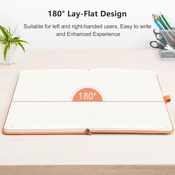 RETTACY Lined Journal Notebook, 192 Numbered Pages, A5 Size | Leather Hardcover - Image 7