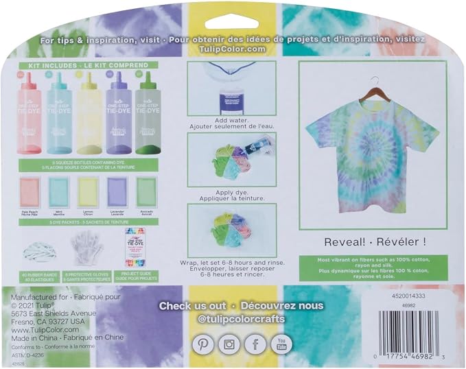 Tulip One-Step Tie-Dye Kit Flower Petals, Party Activity, Permanent & Vibrant - Image 5