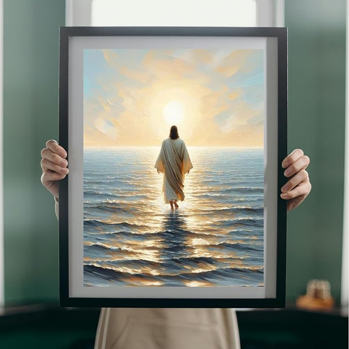 MBNTJHT Jesus Stamped Cross Stitch Kits, DIY Cross Stitch Ornament Kits - Image 3