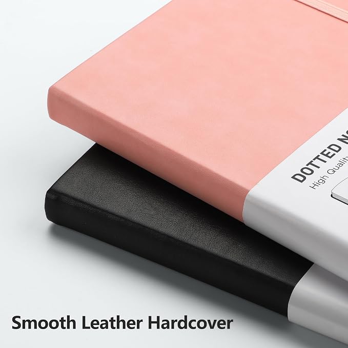 RETTACY Dotted Journal Notebook, 192 Pages, A5 Medium Size | Leather Hardcover - Image 4