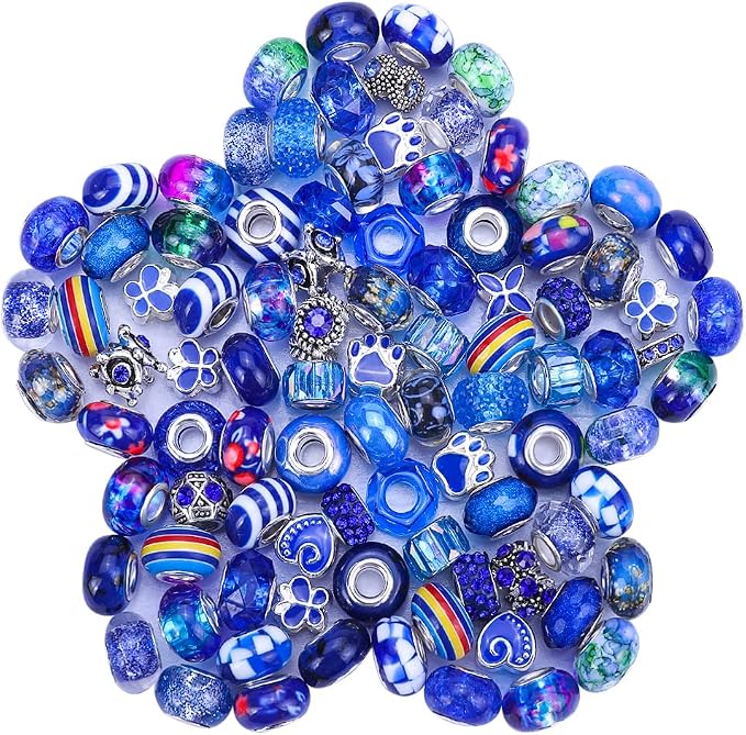 European Large Hole Spacer Charm Beads by VICTLOV
