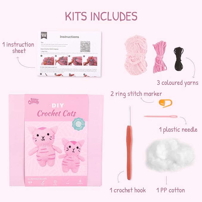 HOUSE CREATIVITY Cat Crochet Kit - Image 4