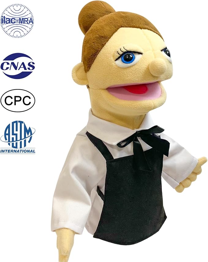 16" Puppets Entriloquist Puppet, Hand Puppets - Image 2