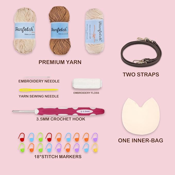 Hanfetch Crochet Kit for Advanced or Intermediate Beginner, Step by Step Video - Image 3