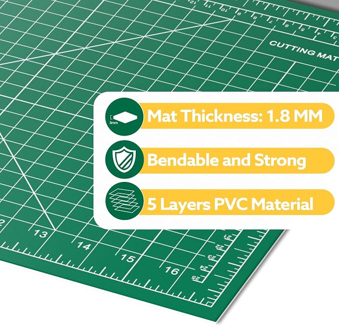 10 Pack Self Healing Cutting Mat Bulk 12"x18" Rotary Cutting Sewing Mats A3 | - Image 3