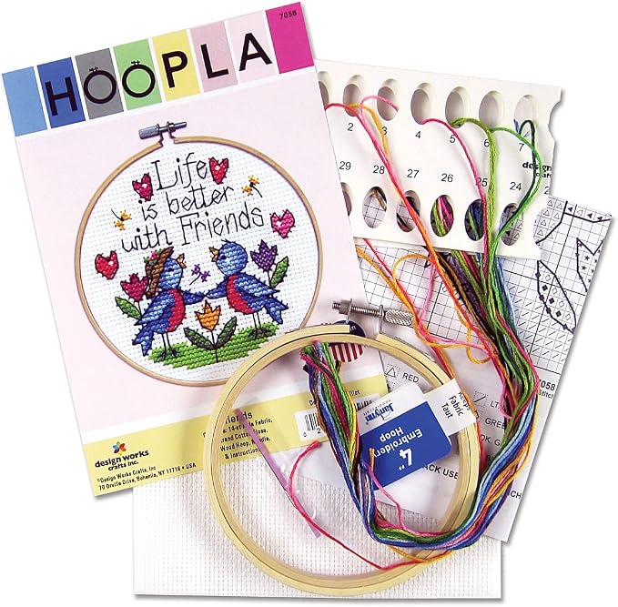 Design Works Crafts Friends Counted Cross Stitch Kit - Image 3