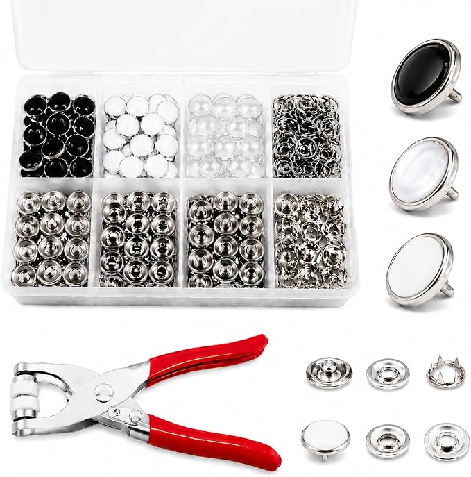 100 Sets Pearl Snap Buttons by Unknown