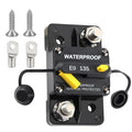 E93 Circuit Breaker Waterproof IP67 25A-300A Extended Surface Mount with 3/8" Diagonal Studs Hi-Amp Marine RV Truck Protector (135A)