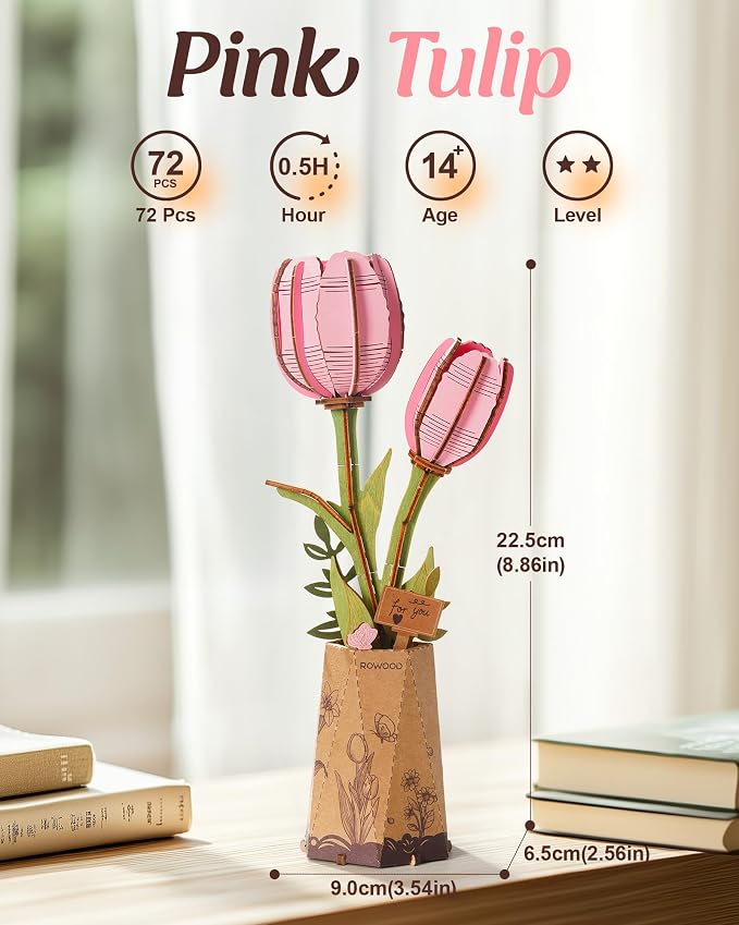 rowood Wooden Flower, 3D Puzzles - Image 3