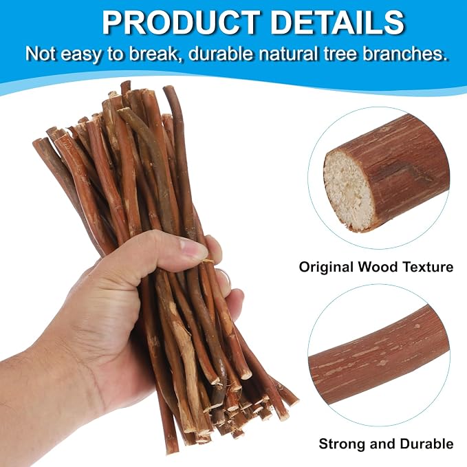 PATIKIL 60 Pcs / 20cm Wood Log Sticks, 0.2-0.5inch in Diameter Natural Driftwood - Image 3