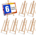 ESRICH 6 PCS 16 Inch Wood Easels, Tabletop Easel by ESRICH