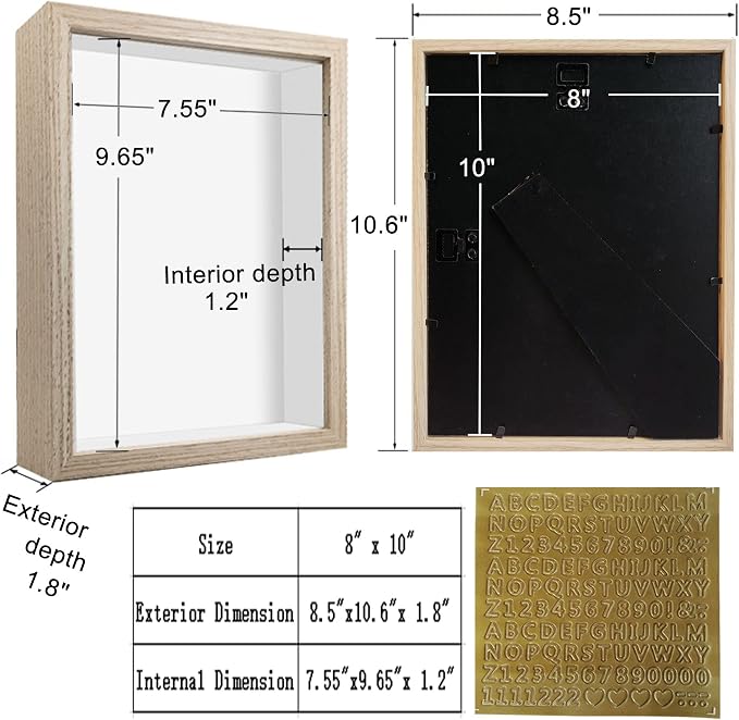 8x10 Shadow Box Frame Display Case - Image 2