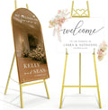 55" Gold Easel Stand for Sign, Heavy Duty Display Easel by Semoprus