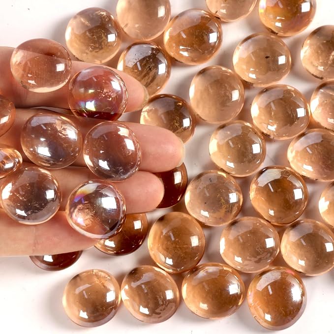 0.5 lb Pink Glass Beads for Vases, Glass Pebbles, Flat Marbles Stones for Vase - Image 7