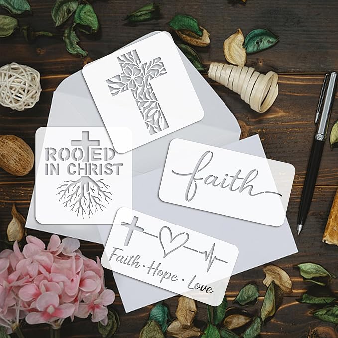 INFUNLY 15pcs Christian Stencil - Image 7