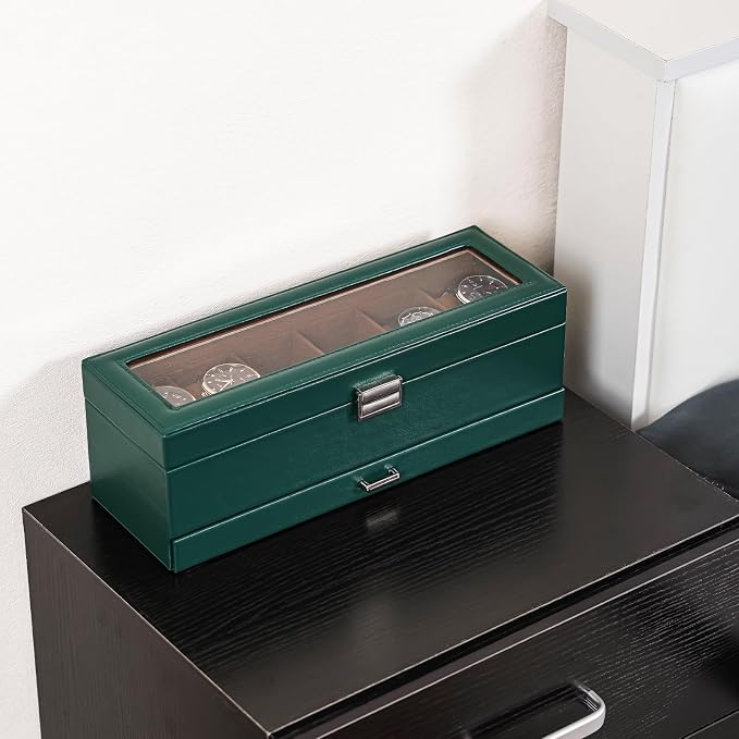 ProCase Watch Box, 6 Slot Watches Display Case - Image 4