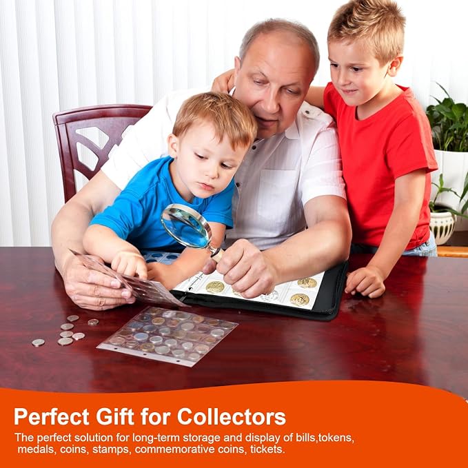 Coin Collection Book Holder for Collectors, 520 Pockets Fireproof Coins - Image 7