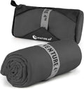 VENTURE 4TH Quick Dry Towel. Microfiber Travel Towel Ideal for Camping, Hiking, Backpacking, Gym. Lightweight & Fast Drying Travel Towels for Body. Compact & Easy to Pack - Charcoal Medium