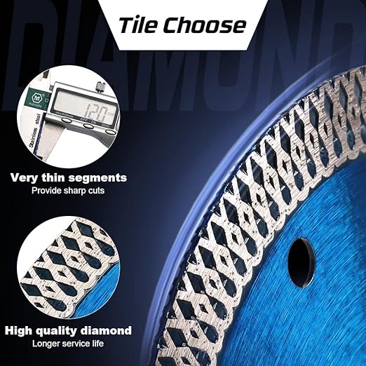 5Pcs/Lot Super Thin Tile Blade 4.5" Diamond Saw Blades for Granite Marble Ceramic Porcelain Tile
