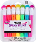 Tulip Fabric Paint, Permanent Spray on Paint Set, 7 Pack Neon by Tulip
