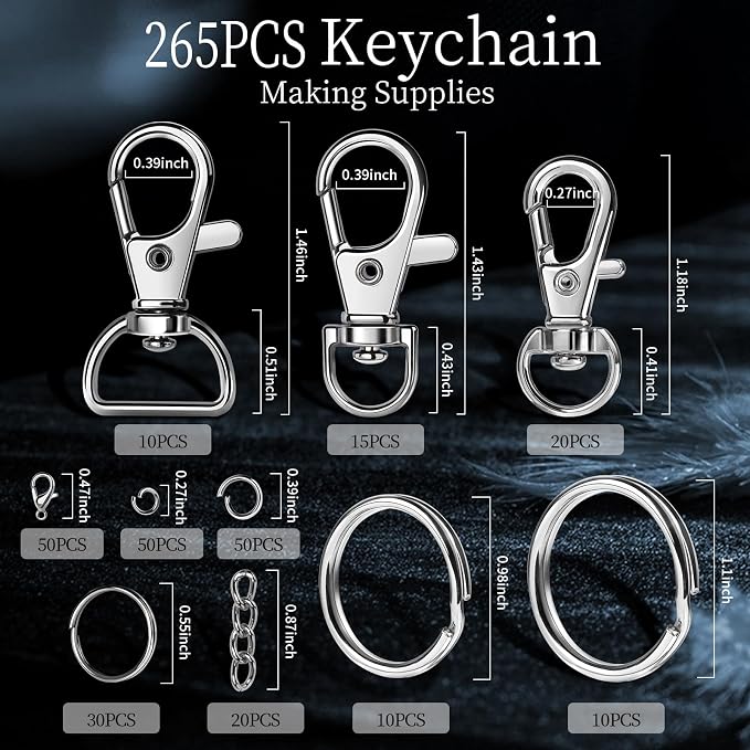 LEOBRO Keychain Making Kit, Well Crafted Sturdy Key Chain Making Kit, Key Chain - Image 2