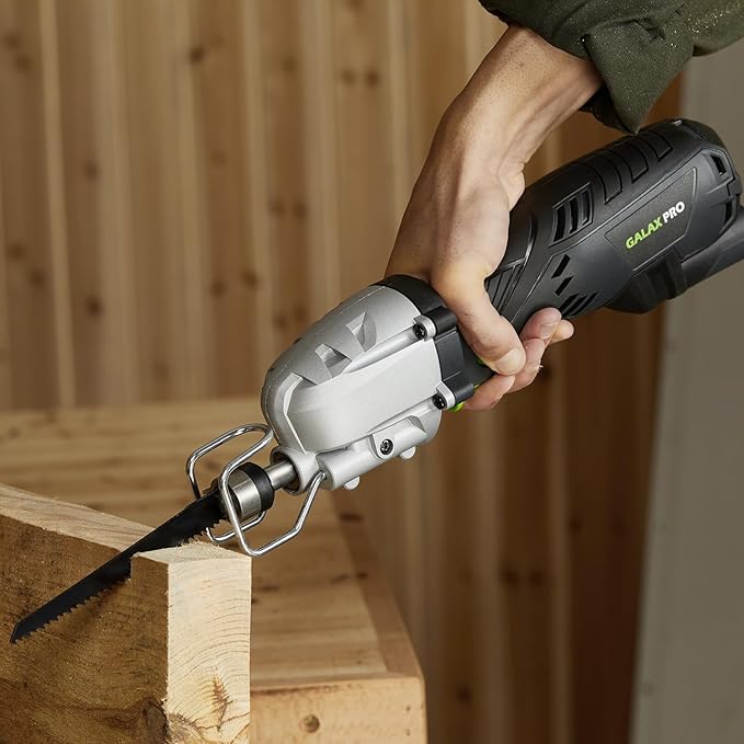GALAX PRO reciprocating saw, 5.0 Amp Variable Speed Corded Reciprocating Saw, 3000spm, stroke length ½ Maximum cutting capacity 4 ½”， Used for wood cutting and metal cutting