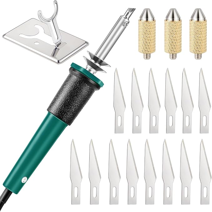 Honoson 19 Pieces Electric Hot Knife Cutter Tool, 14 Blades, 3 Chuck Sleeves by Honoson