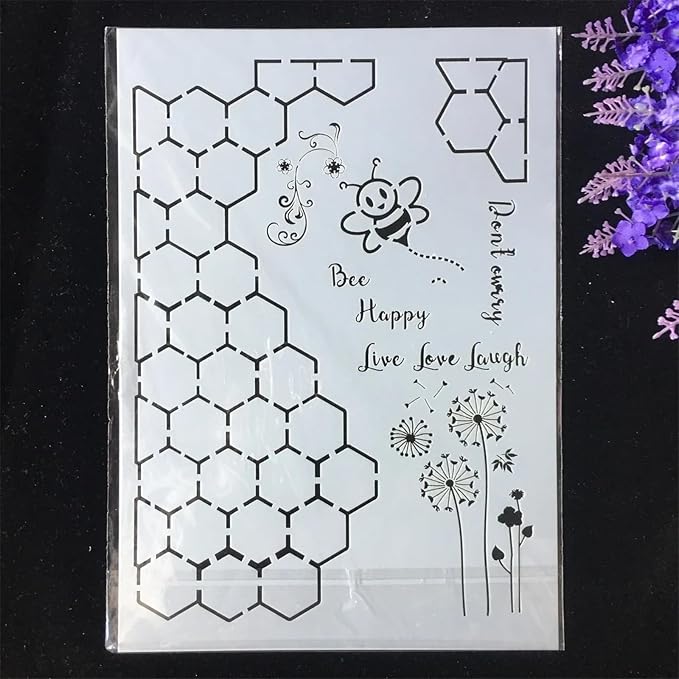 TIAMECH A4 Reusable Honey Bee Hive Stencil - Image 2