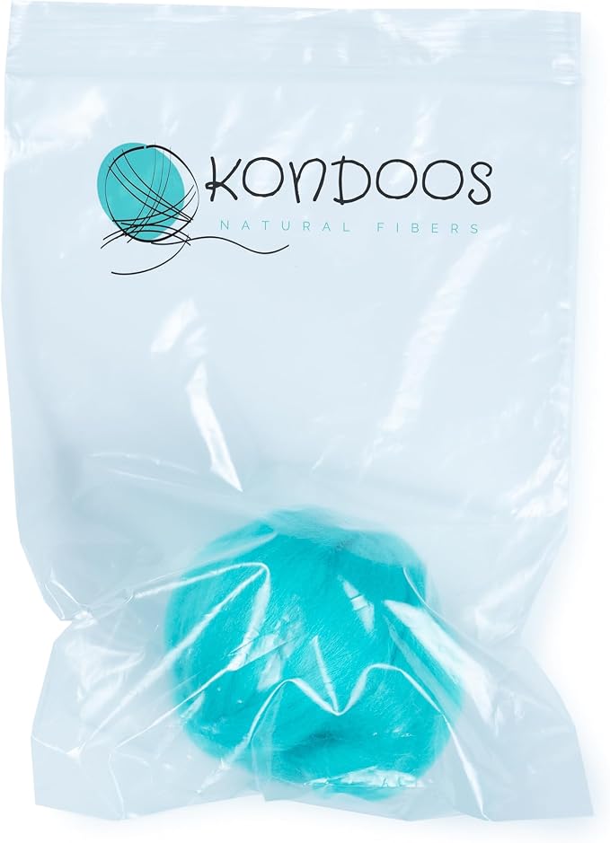 Kondoos Natural Wool roving, 2 OZ. Best Wool - Image 2