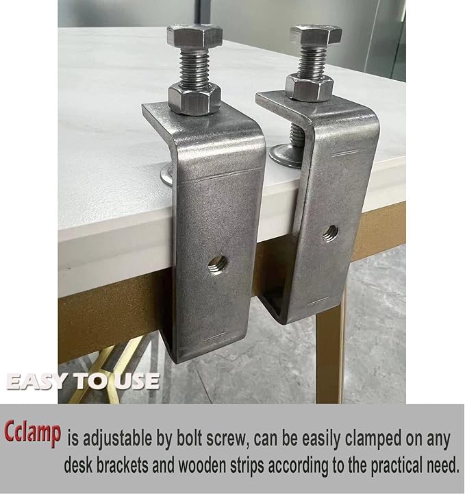 304 Stainless Steel C Clamp Tiger Clamp Woodworking Clamp Heavy Duty C-clamp With Wide Jaw Openings (85MM)，2PCS