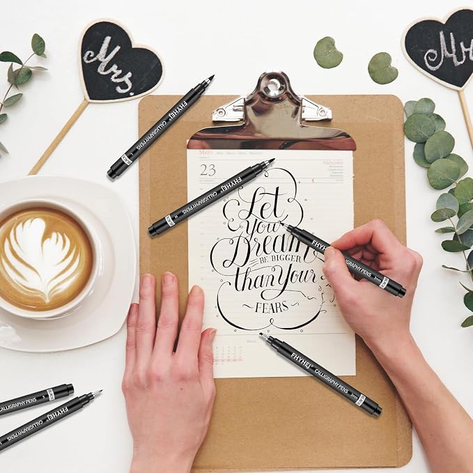 6 Size Calligraphy Brush Pens Set - Image 4