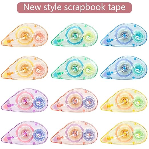XUXU 12 Pack Scrapbooking Tape Glue Tape Adhesive Dots Tape Double Sided Tape - Image 6