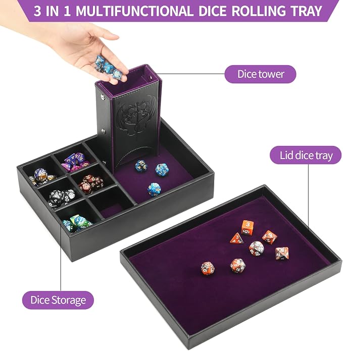 Grajar DND Dice Tray and Dice Tower - Image 3